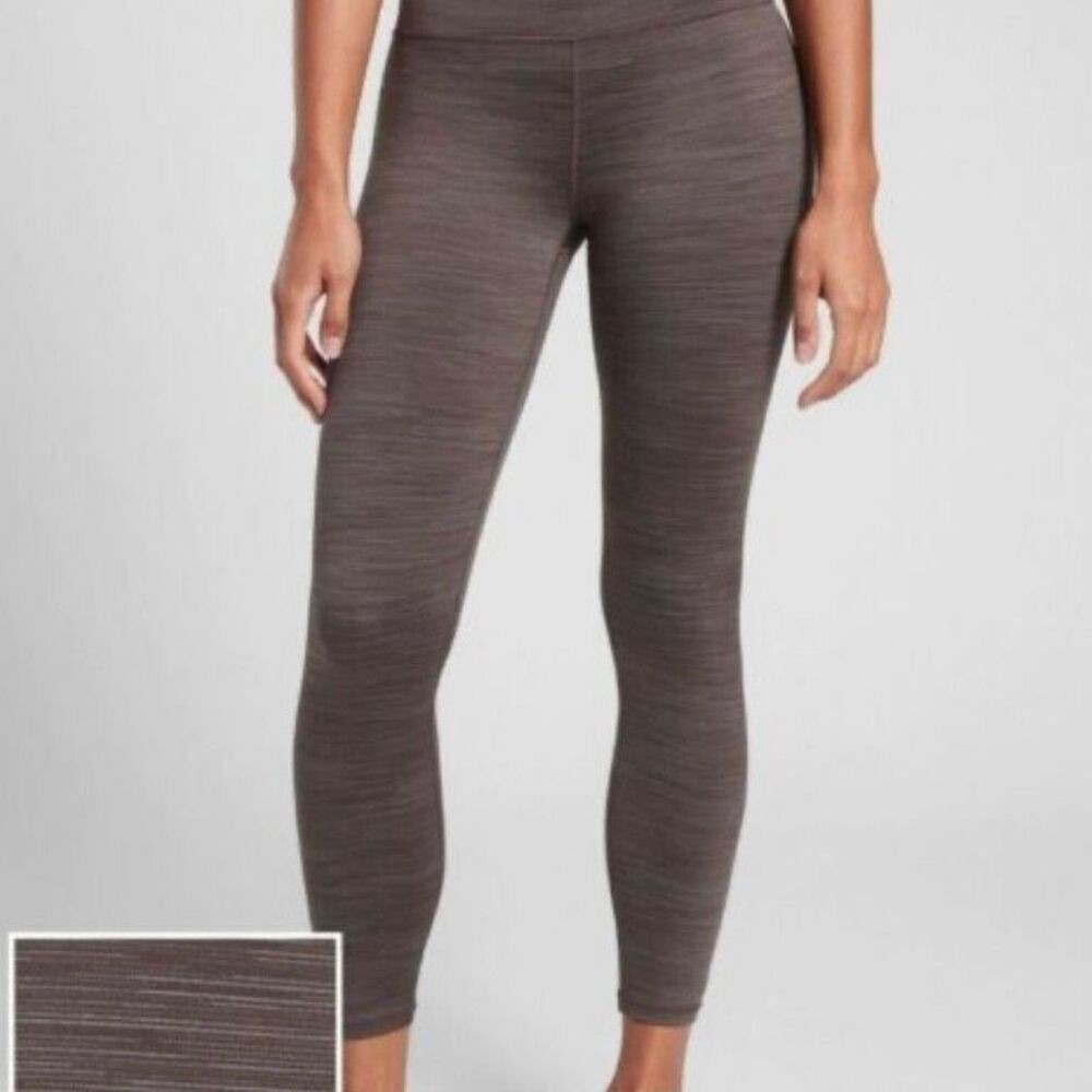 ATHLETA Women's Elation Space Dye 7/8 Leggings Coffee House Brown‎ XXS